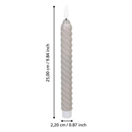Eglo - KOMPLEKT 2X LED Küünal LED/1xAAA 25 cm hall