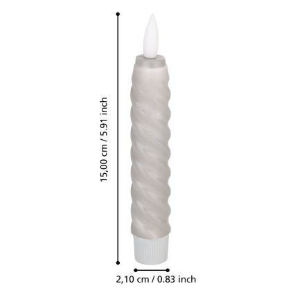 Eglo - KOMPLEKT 2X LED Küünal LED/1xAAA 15 cm hall