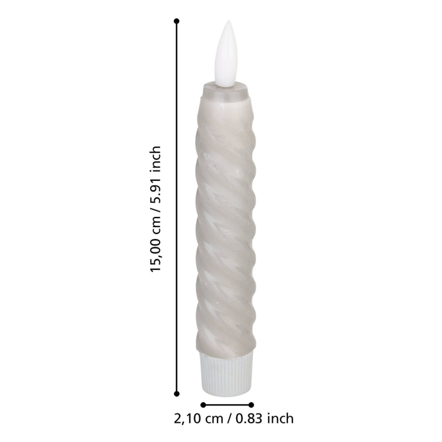 Eglo - KOMPLEKT 2X LED Küünal LED/1xAAA 15 cm hall