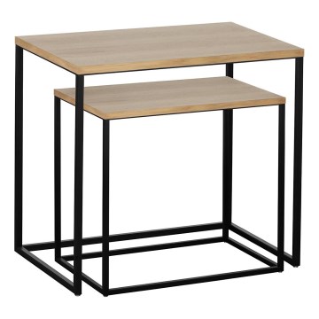 Eglo 424006 - 2-osaline TOZAWA kõrvalauakomplekt, pruun/must