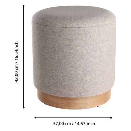 Eglo - KOMPLEKT 2x Taburett d. 30,5/37 cm pruun
