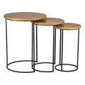 Eglo 424053 - TOWADA 3-osaline abilaudade komplekt pruun/must