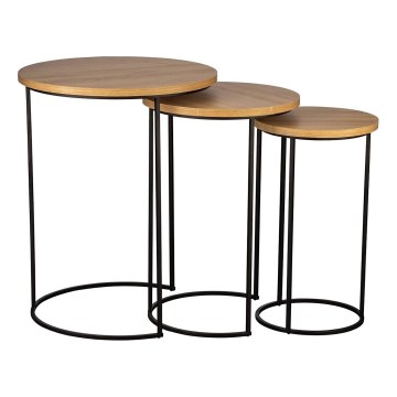 Eglo 424053 - TOWADA 3-osaline abilaudade komplekt pruun/must