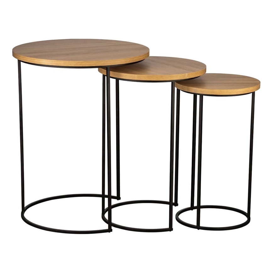 Eglo 424053 - TOWADA 3-osaline abilaudade komplekt pruun/must