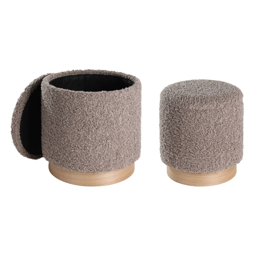 Eglo - KOMPLEKT 2x Taburett d. 31,5/38,5 cm pruun