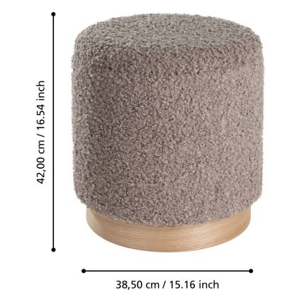 Eglo - KOMPLEKT 2x Taburett d. 31,5/38,5 cm pruun