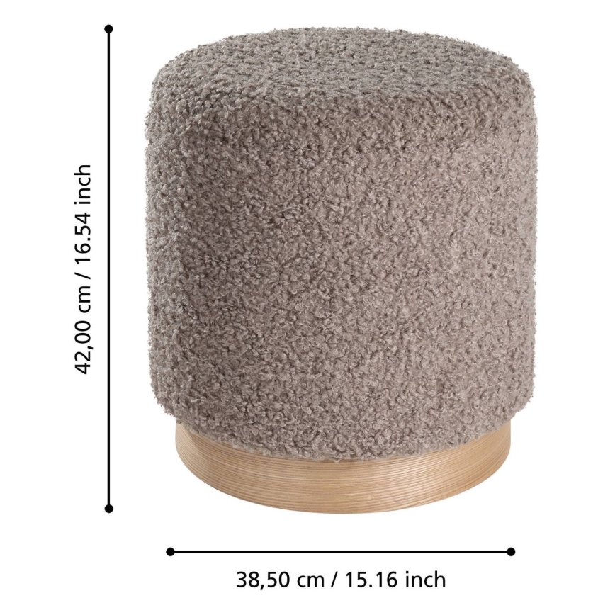 Eglo - KOMPLEKT 2x Taburett d. 31,5/38,5 cm pruun