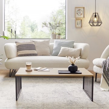 Eglo 424801 - AUKSIDE kohvilaud 53,5x100 cm pruun/must