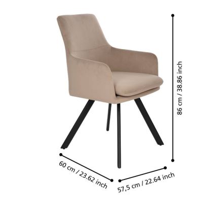 Eglo 424942 - Tugitool APALIT 86x60 cm beež/must