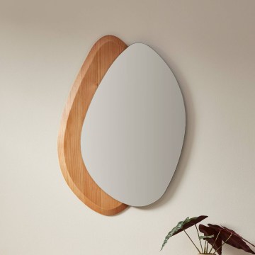 Eglo 425049 - LIOMA seinapeegel 68x48 cm kuusk/beež