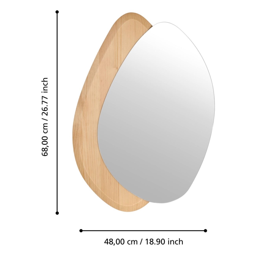 Eglo 425049 - LIOMA seinapeegel 68x48 cm kuusk/beež