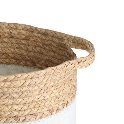 Eglo 426584 - Komplekt 2 tk dekoratiivkorve NANAE 30x31 cm valge/beež
