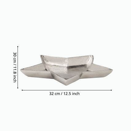 Eglo 427425 - AMBOLOSY dekoratiivne kandik, 30x32 cm, hõbedane