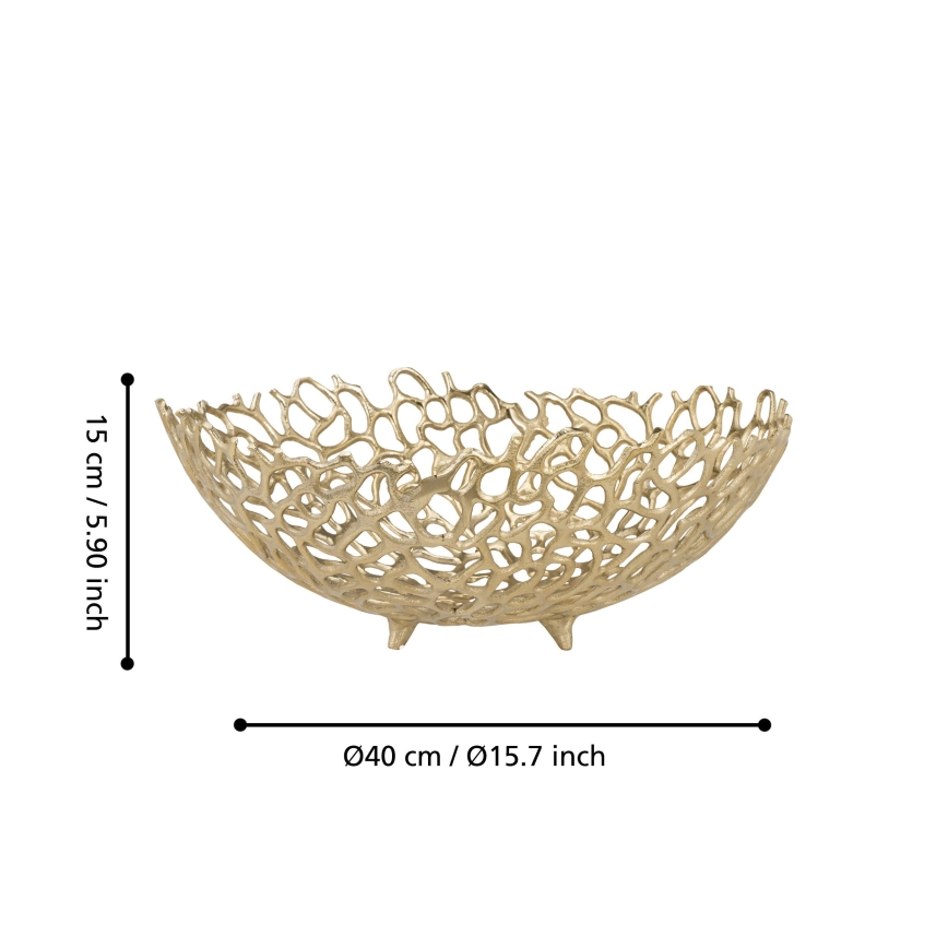 Eglo 427496 - Dekoratiivkauss KIMITSU, läbimõõt 40 cm, kuldne