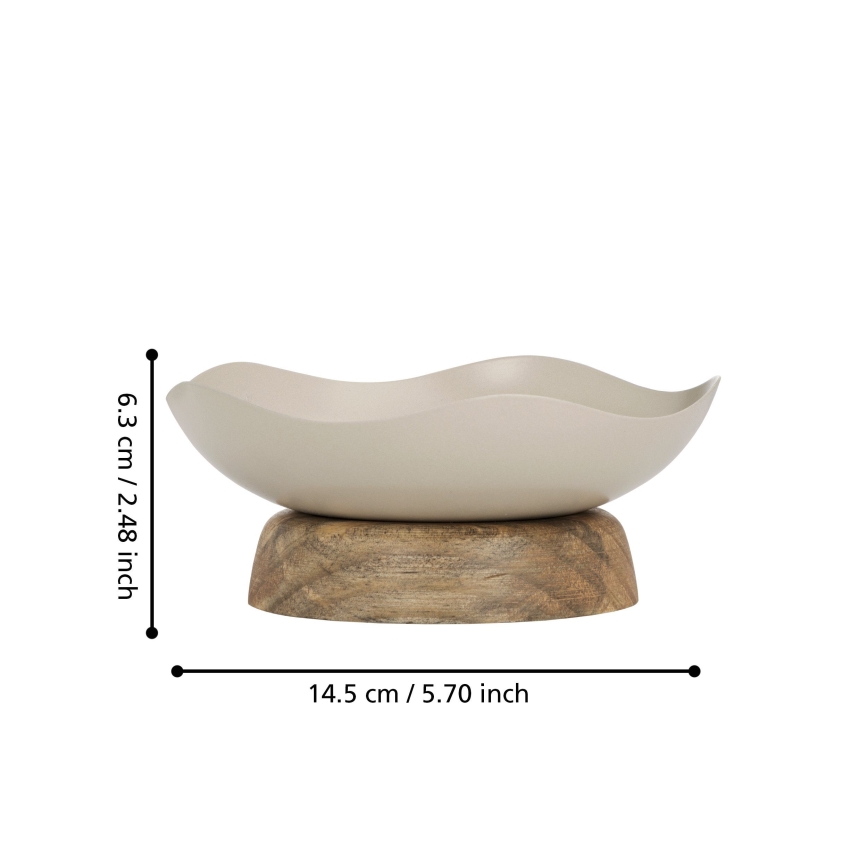 Eglo - Dekoratiivne kandik d. 14,5 cm beež