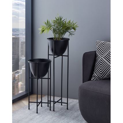 Eglo - Metallist lillepott 73x23,5 cm must