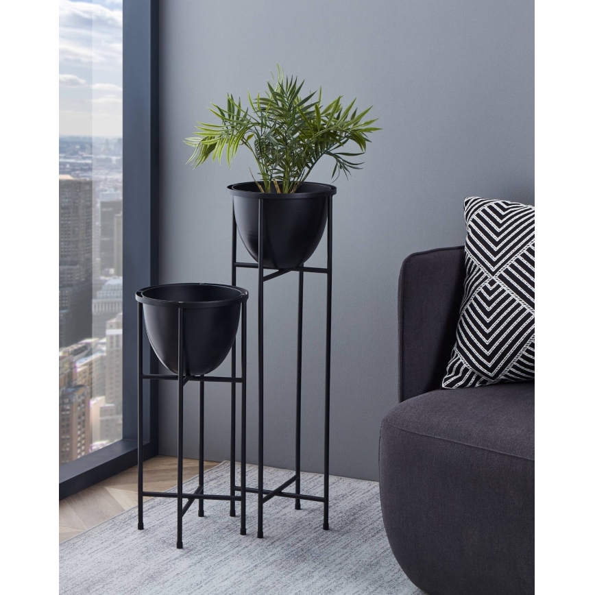 Eglo - Metallist lillepott 73x23,5 cm must