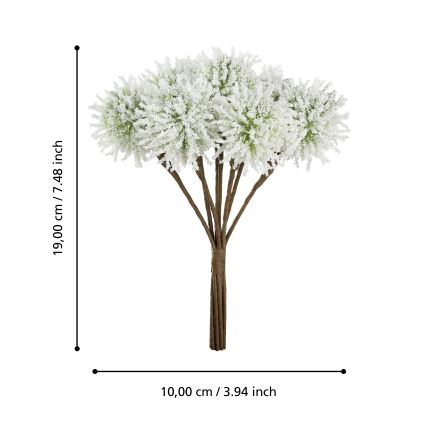 Eglo - Kunstlill 19 cm valge