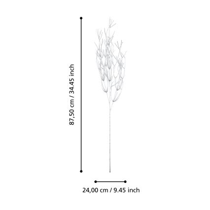 Eglo - Kunstlill 87,5 cm hõbedane