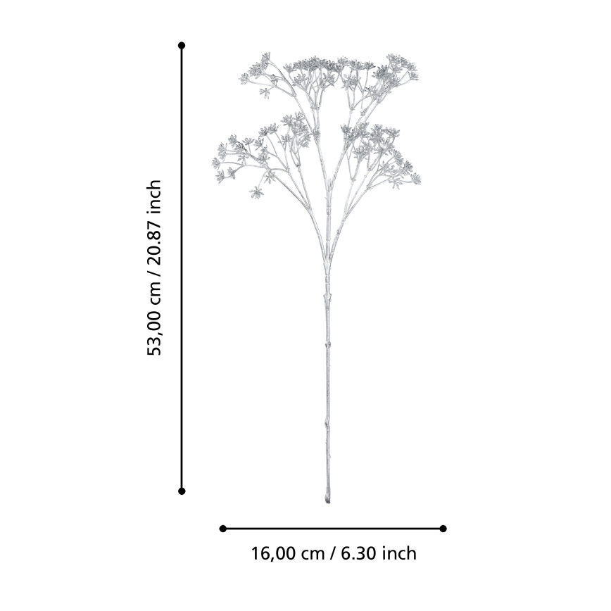 Eglo - Kunstlill 53 cm hõbedane