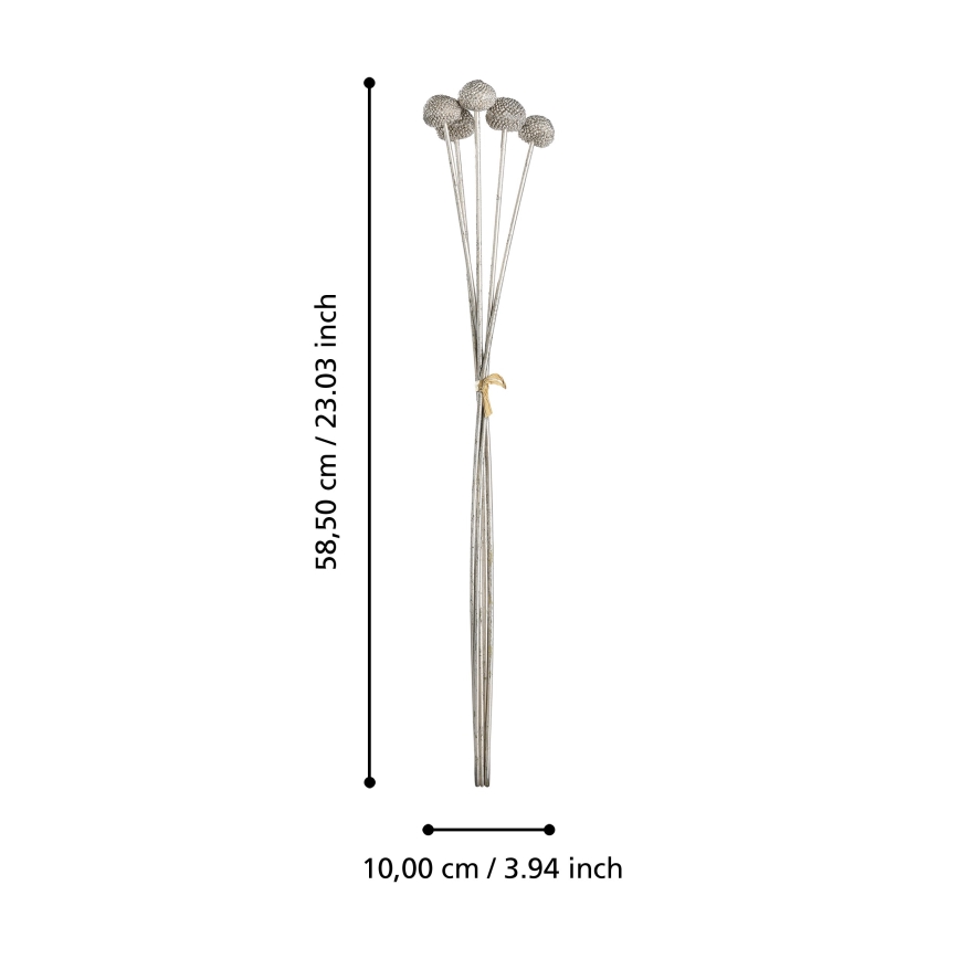 Eglo - Kunstlill 58,5 cm hõbedane