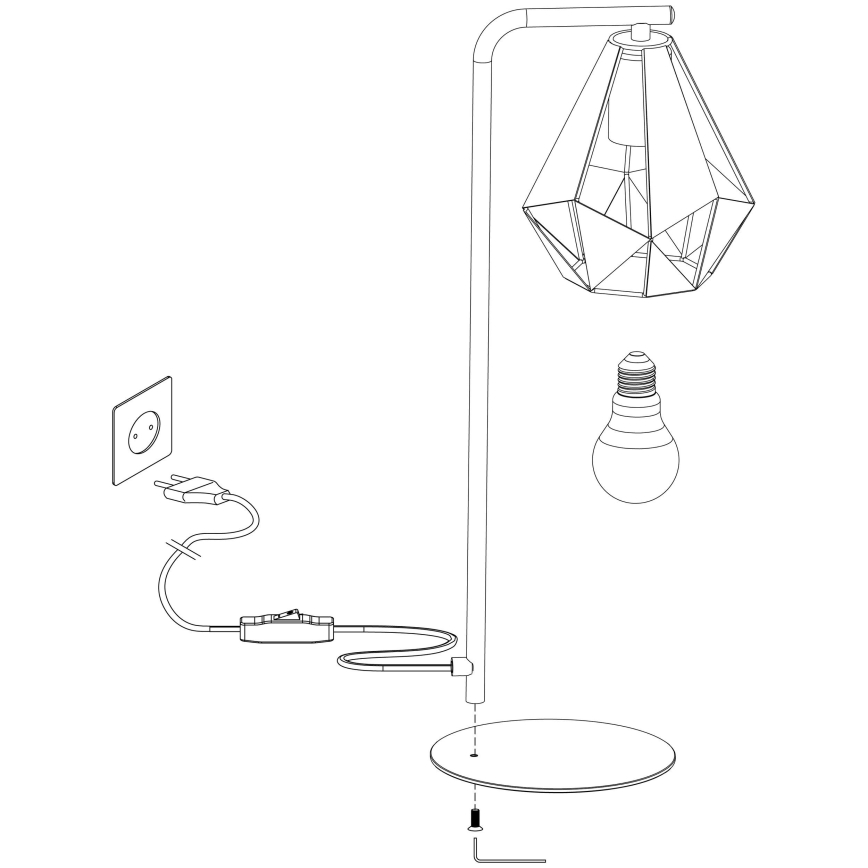 Eglo - Laualamp 1xE27/60W/230V
