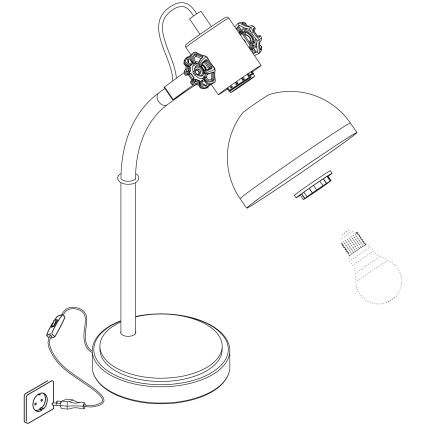 Eglo 43165 - Laualamp LUBENHAM 1xE27/28W/230V