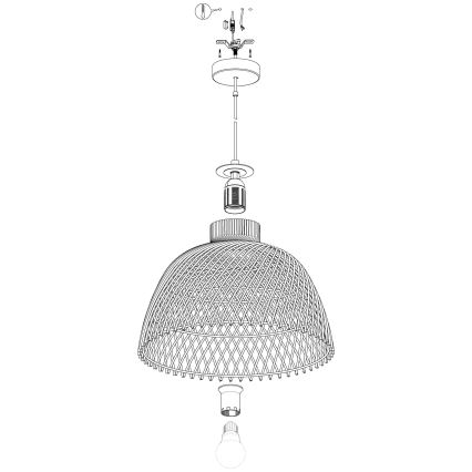 Eglo - Lühter 1xE27/40W/230V