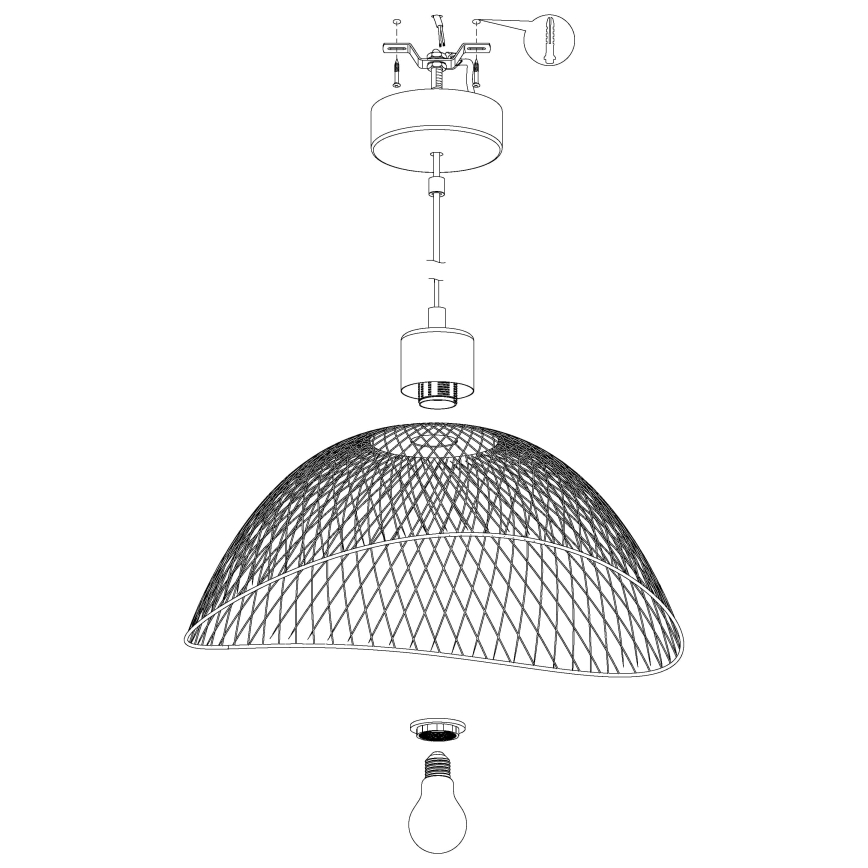 Eglo - Lühter 1xE27/60W/230V