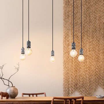 Eglo 43314 - Rippvalgusti COULSDON kaabliga 5xE27/10W/230V