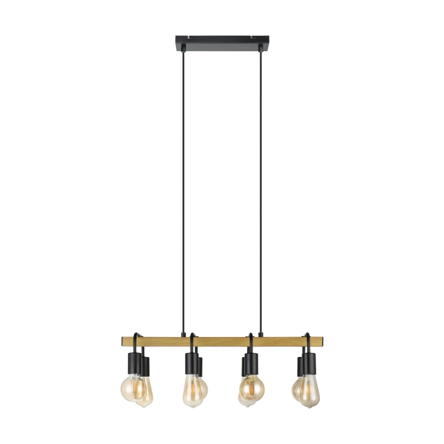 Eglo 43316 - Ripplamp kaabliga ERRIBERA 8xE27/40W/230V tamm/must