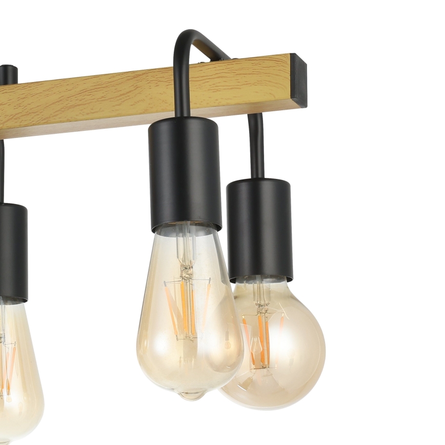Eglo 43316 - Ripplamp kaabliga ERRIBERA 8xE27/40W/230V tamm/must