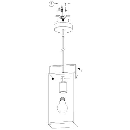 Eglo - Lühter 1xE27/40W/230V