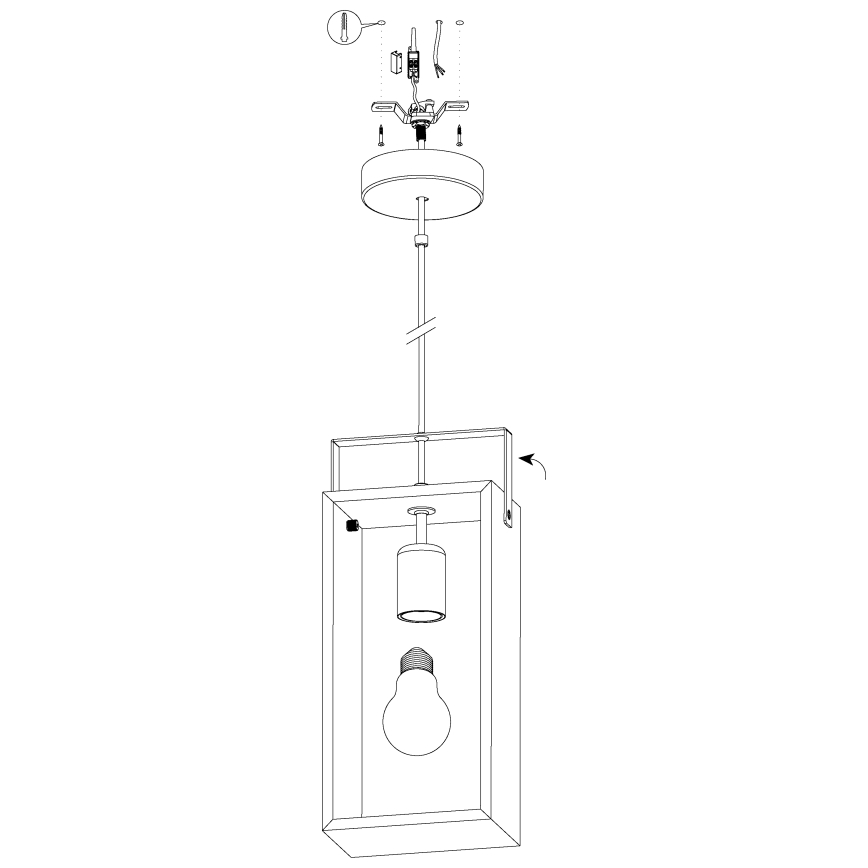 Eglo - Lühter 1xE27/40W/230V