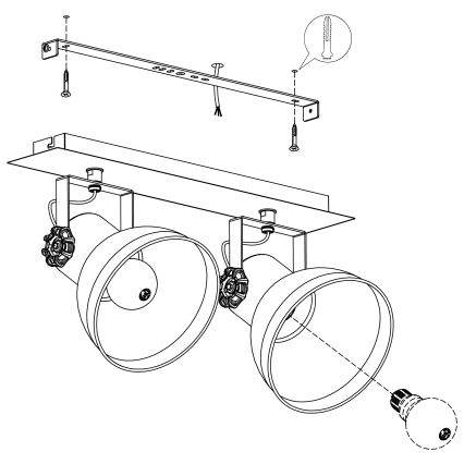 Eglo - Kohtvalgusti 2xE27/40W/230V