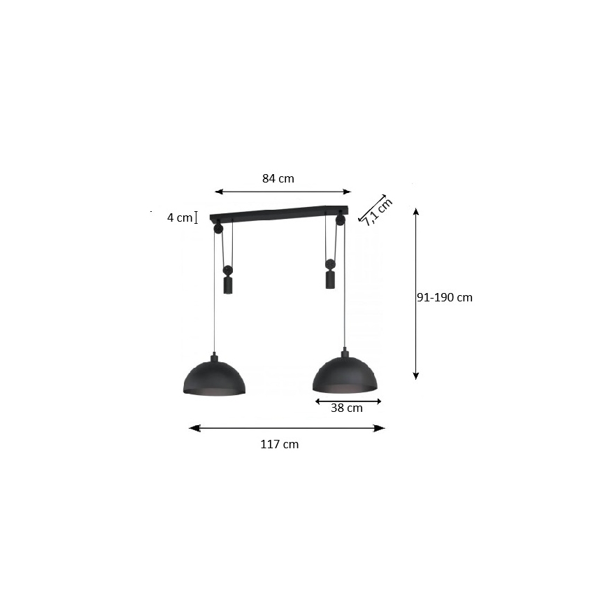 Eglo - Lühter 2xE27/40W/230V