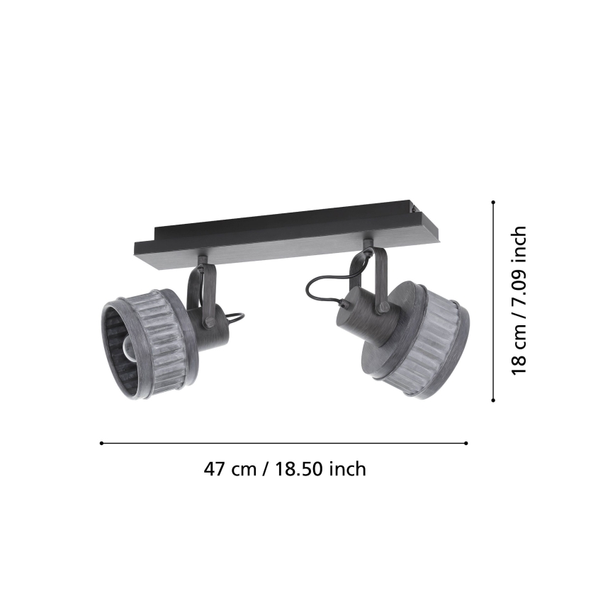 Eglo 43445 - TURROCK suunavalgusti, 2×E27, 28 W, 230 V
