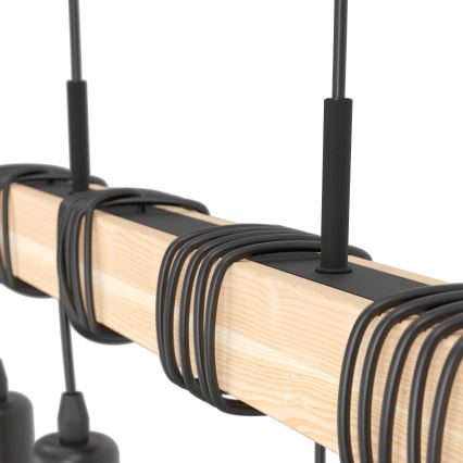 Eglo - Rippvalgusti kaabliga TOWNSHEND 4xE27/60W/230V