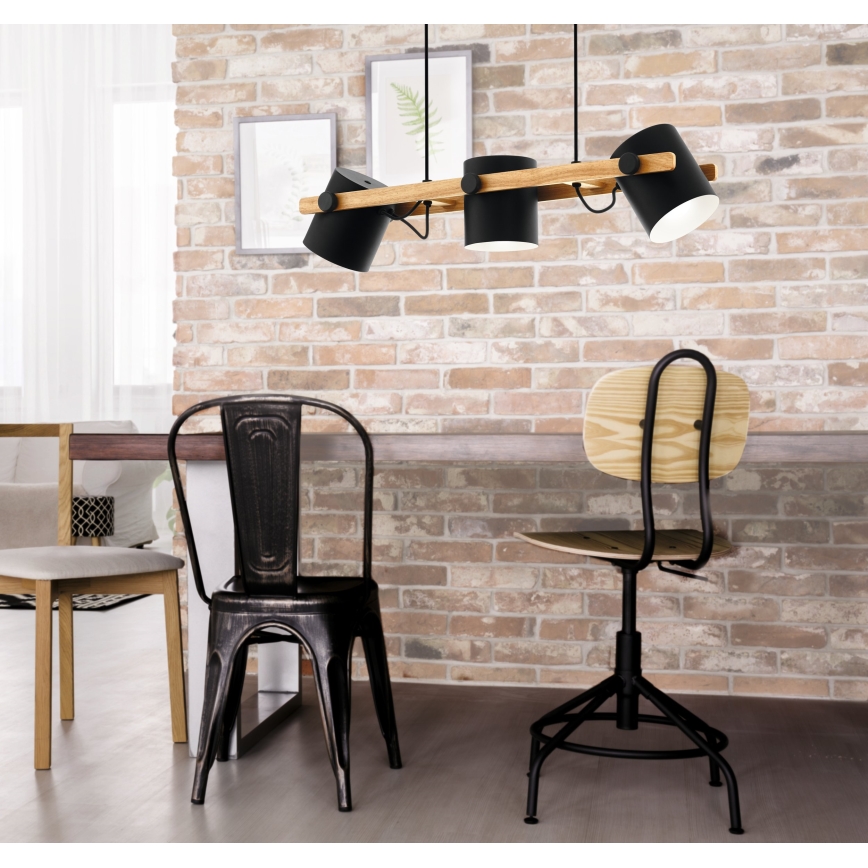 Eglo - Ripatslühter kaablil 3xE27/60W/230V