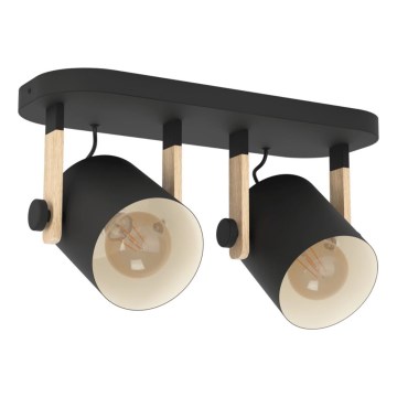 Eglo 43557 - HORNWOOD suunavalgusti 2xE27/28W/230V must