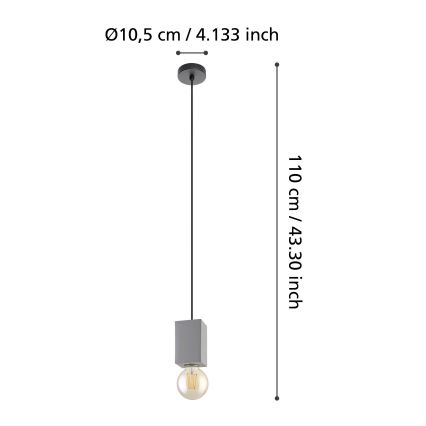 Eglo - Lühter 1xE27/40W/230V