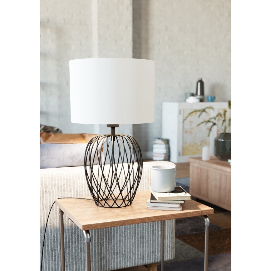 Eglo - Laualamp 1xE27/40W/230V valge