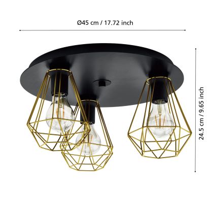 Eglo - Laevalgusti 3xE27/40W/230V