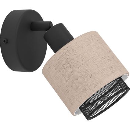Eglo - Kohtvalgusti seinale 1xE14/40W/230V must/beež