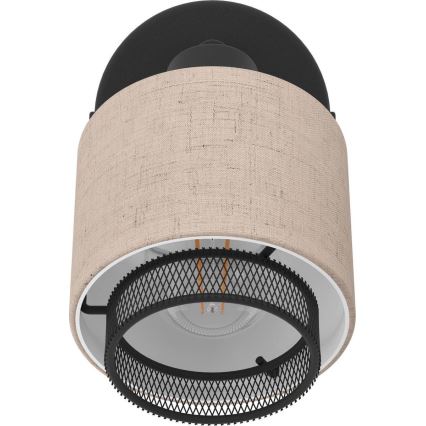 Eglo - Kohtvalgusti seinale 1xE14/40W/230V must/beež