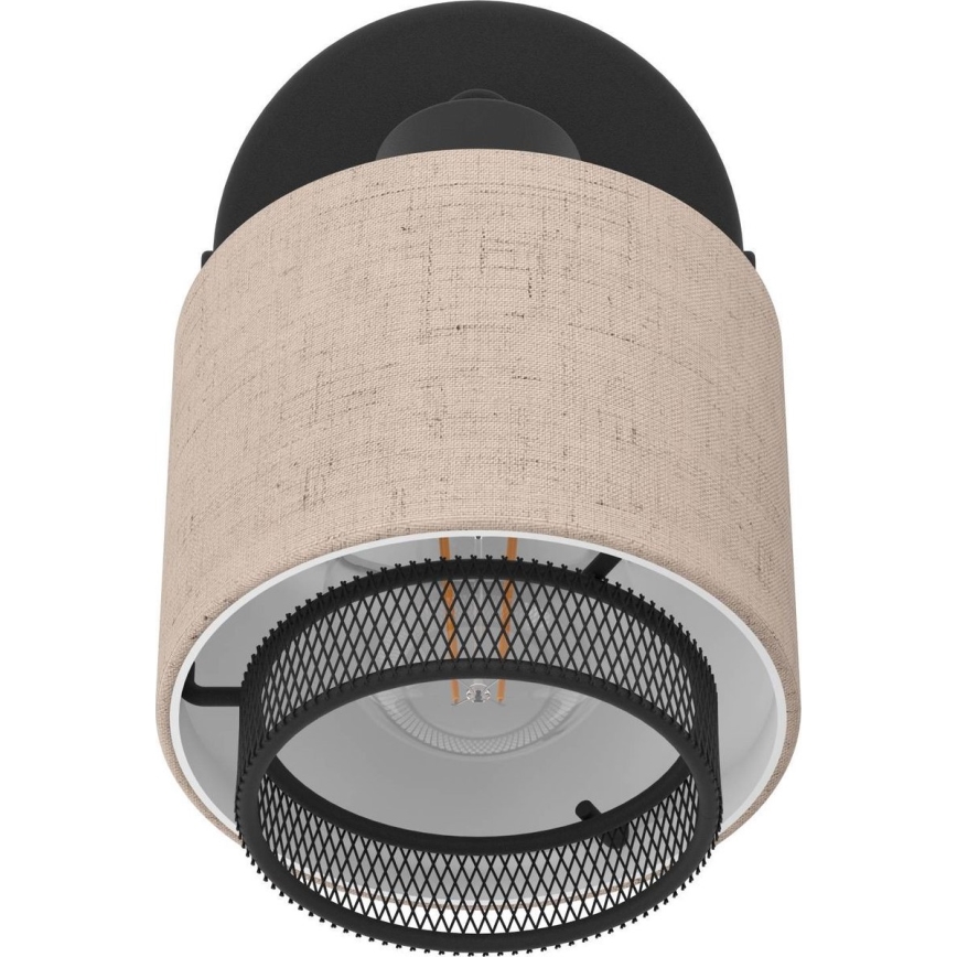 Eglo - Kohtvalgusti seinale 1xE14/40W/230V must/beež