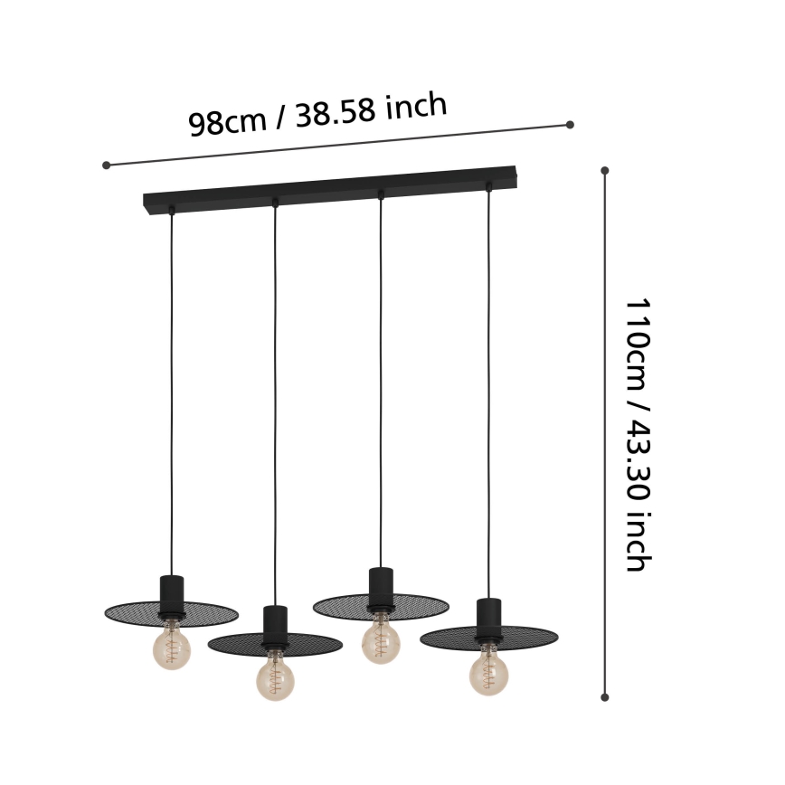 Eglo - Lühter 4xE27/40W/230V