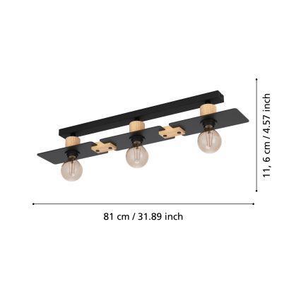 Eglo - Laevalgusti 3xE27/40W/230V