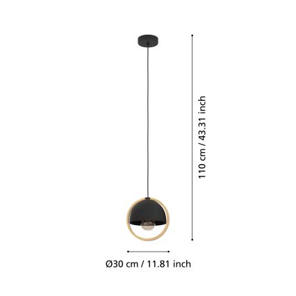 Eglo - Lühter 1xE27/40W/230V