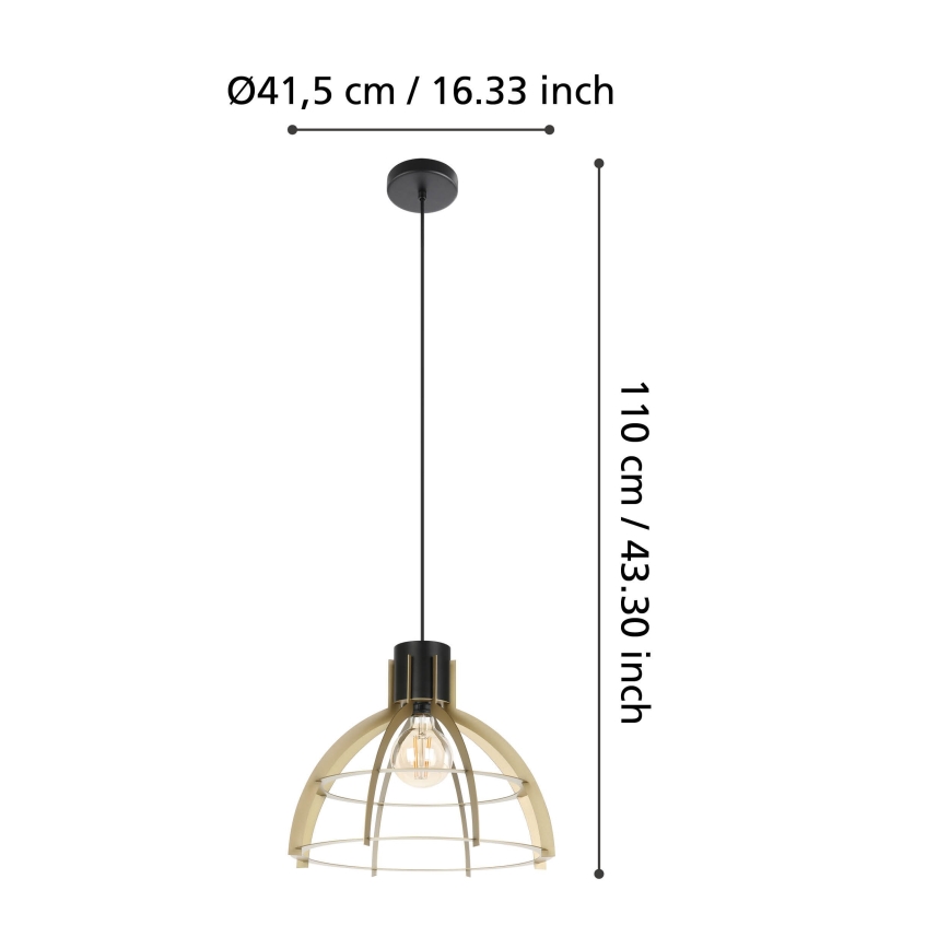 Eglo - Lühter 1xE27/40W/230V kuldne